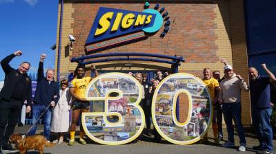 30 Years a club partner – Signs & Designs